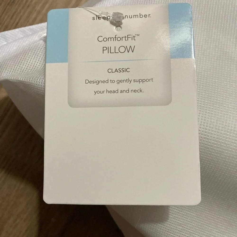 New Never Used Sleep Number White and Gray Pillow - Picture 3 of 5